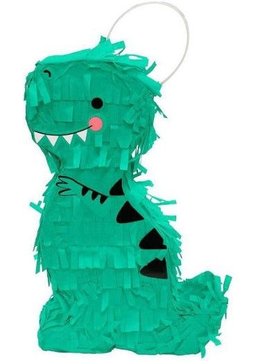 Photo 1 of Bundle of 4 Mini Dinosaur Piñata Green