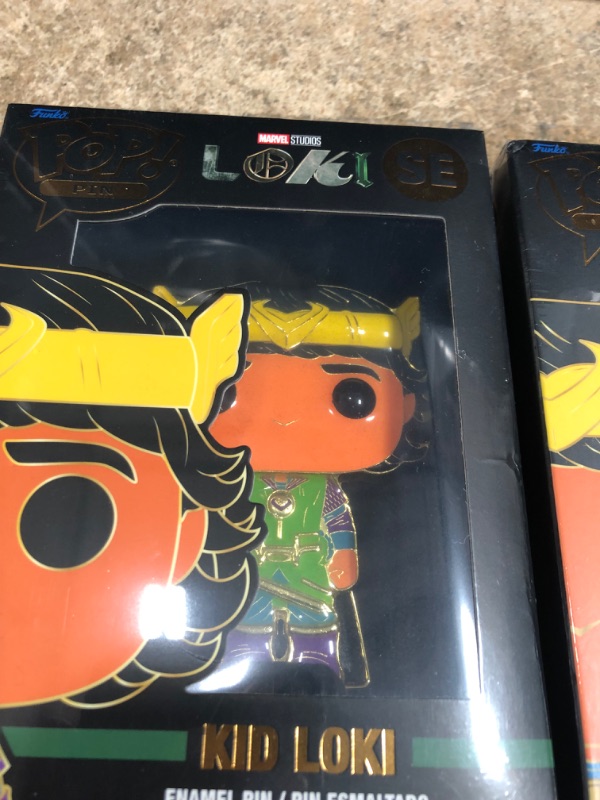 Photo 3 of Bundle of 2 Funko Pop Pin Marvel Kid Loki SE