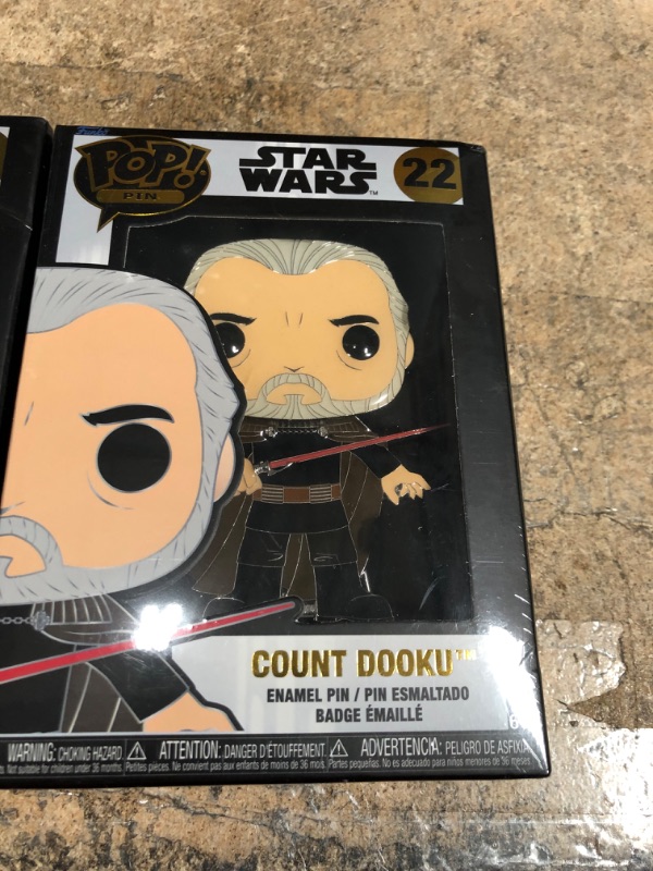 Photo 2 of Bundle of 2 Funko Pop Pin Star Wars #20 Jango Fett #22Count Dooku 