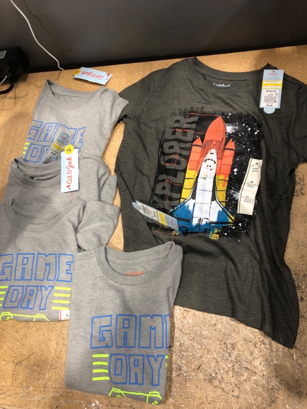 Photo 3 of Boys' Short Sleeve 'Rocket Explorer' M and Gaming Console Graphic T-Shirt - Cat & Jack™ Gray XS 5 pack 
