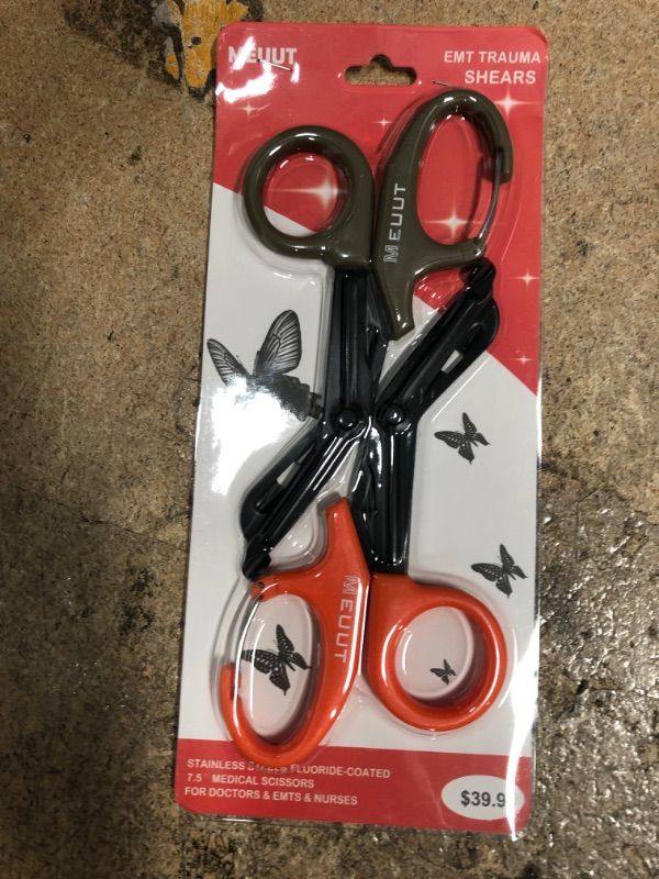 Photo 2 of 2 Pack Medical Scissors with Carabiner-7.5" Bandage Shears