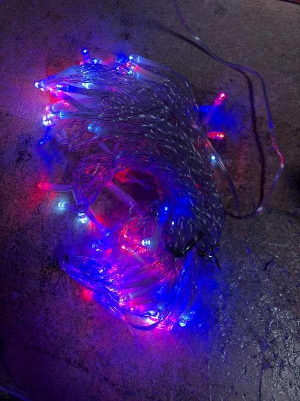 Photo 3 of 100ct LED String Lights Americana - Red/White/Blue - Sun Squad™
