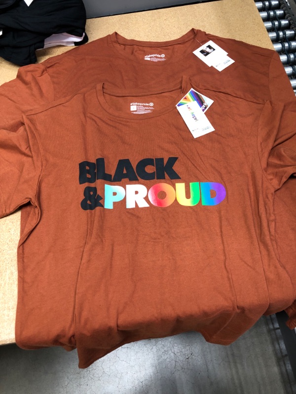 Photo 2 of 2x Pride Adult Black and Proud Short Sleeve T-Shirt - Brown
Sizes Small and Large