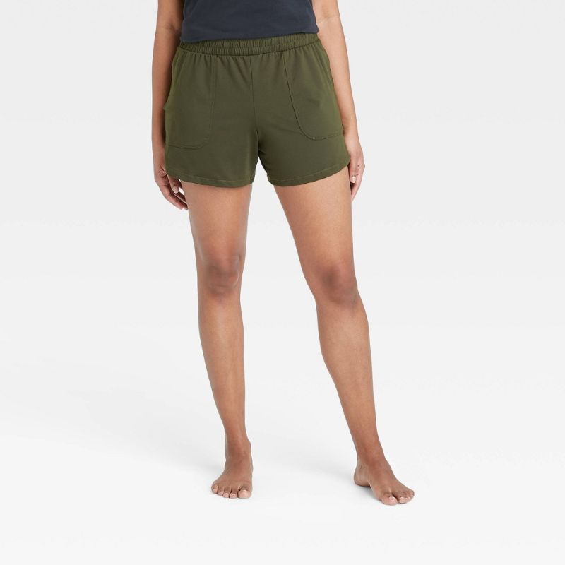 Photo 1 of Boys' Oop Terry Knit Shorts - Cat & Jack™ size: L & Women's Mid-Rise Knit Shorts 5" - a in Motion™ size L 
