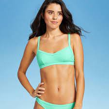 Photo 1 of Juniors' Bralette Bikini Top - Xhilaration™ Mint Neon XL 