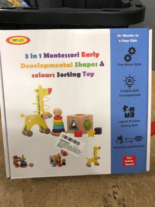 Photo 1 of 3 IN 1 MONTESSORI EARLY DEVELOPMENTAL SHAPES & COLOURS SORTING TOY