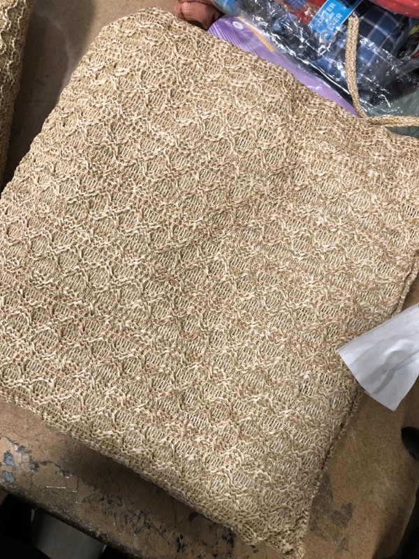 Photo 2 of 18 x 17.5 Cushion Seat Pad Macrame Natural - Opalhouse