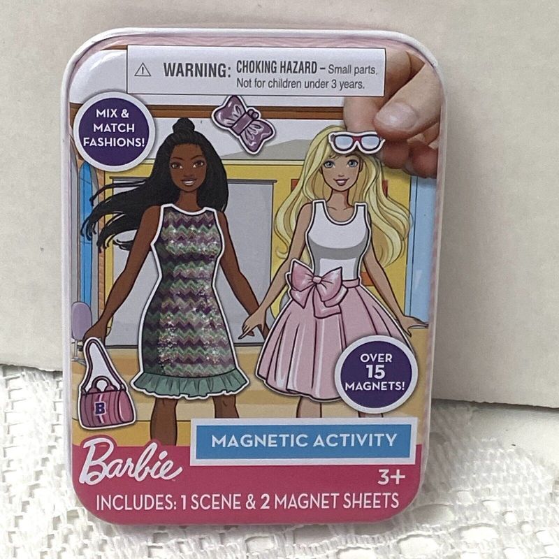 Photo 3 of BUNDLE OF (3 ITEMS) Barbie Mix & Match Fashions 15 Magnets in a 4”x3” Tin Unopened & Our Generation Fast as Lights Light-up Shoes Accessory Set for 18" Dolls & Little Live Pets - Lil Bird & Bird House: Pretty Posh

