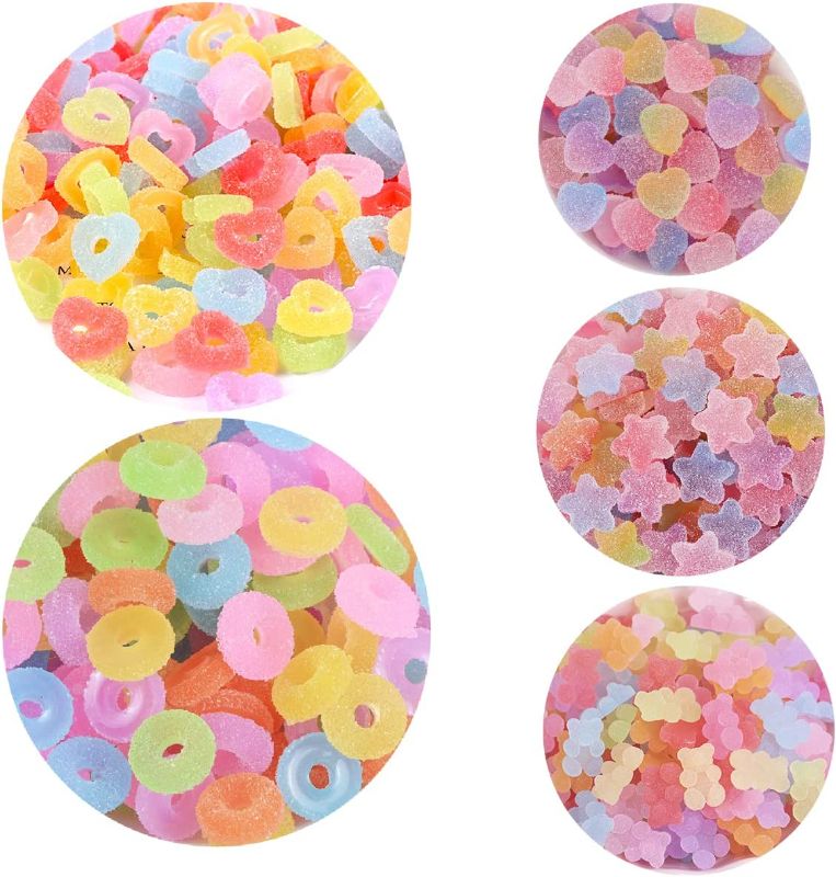 Photo 1 of 5 PACKS
50 pcs Jelly Sugar Soft Candy Slime Charms, DIY Craft Making Resin Jewelry Making Kit, Soft Candy Resin Flatback Slime Beads for DIY Scrapbooking Hair Clip Crafts Cell Phone Case Making (Mix 5 Style)
