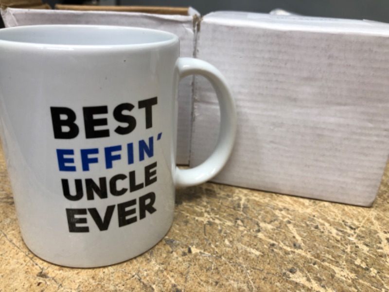 Photo 2 of 2 CUPS 
Best Effin' Uncle Ever From Niece Nephews Brother Sisters For Fathers Day New Uncle Pregnancy Reveal Family Novelty Ceramic Coffee Mug 11oz White Drinkware
