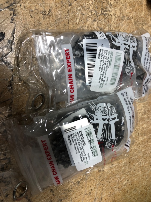 Photo 2 of 2 chains 
Abroman 2 Pack S45 Chain 12" Chainsaw Chain 3/8" Pitch .050" Gauge 45DL fits for Echo, Chicago, Homelite, Craftsman, McCulloch, Poulan Saw
