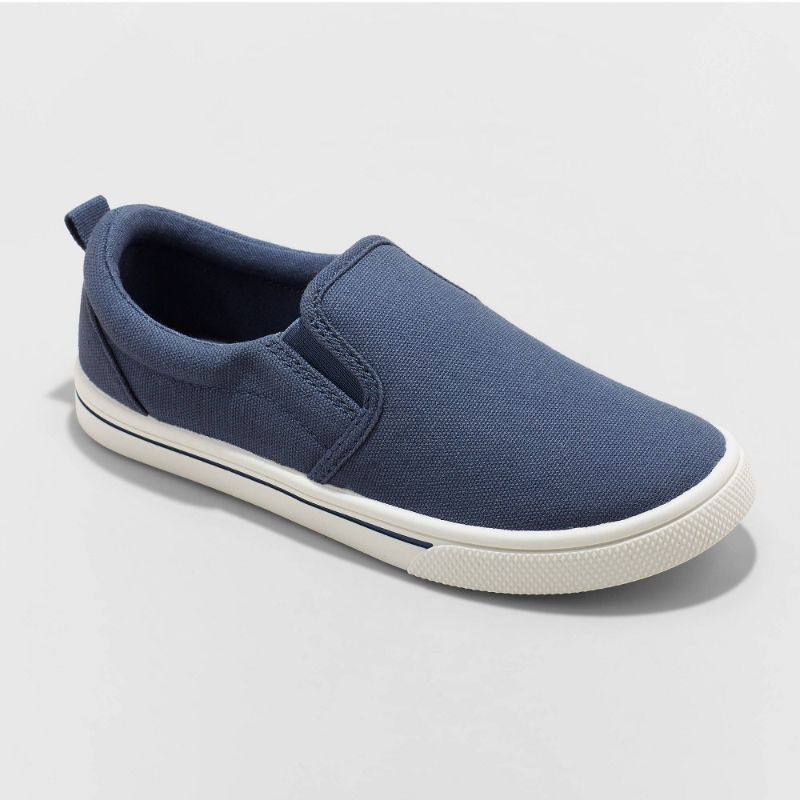 Photo 1 of BOYS SIZE 13
Kids' Blaine Slip-on Sneakers - Cat & Jack Navy 13, Blue
