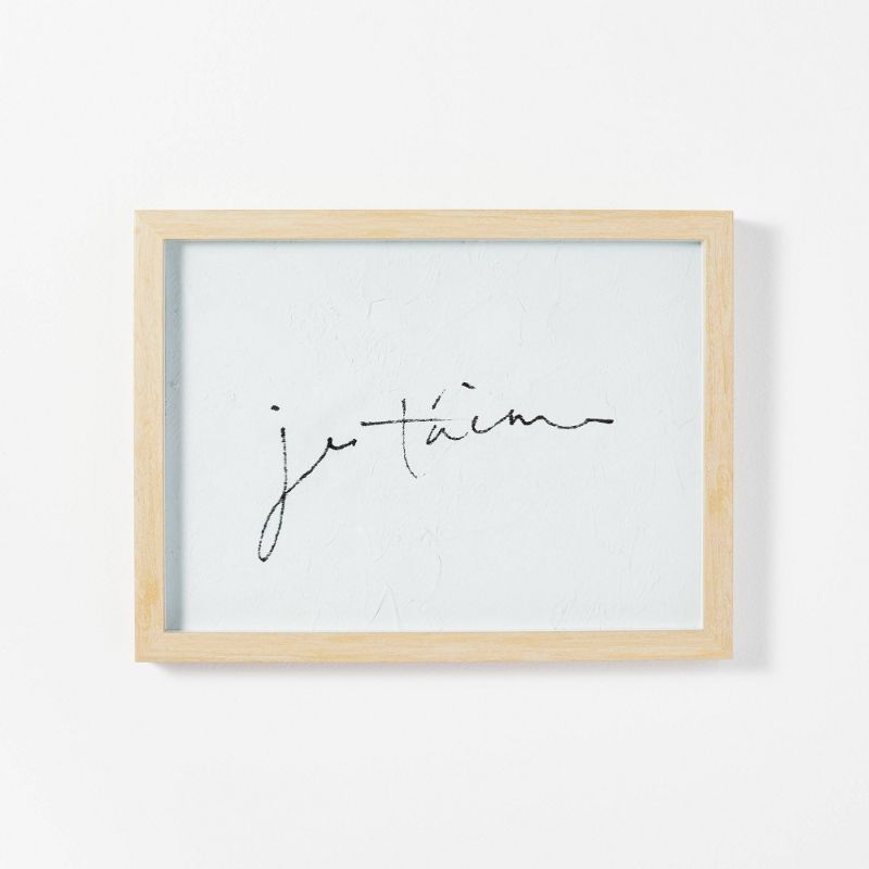 Photo 1 of 16" X 12" Je Taime Framed Wall Art - Threshold™ Designed with Studio McGee
