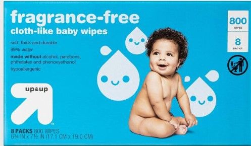 Photo 1 of 8 pack
Fragrance-Free Baby Wipes - up & up™ (Select Count)

