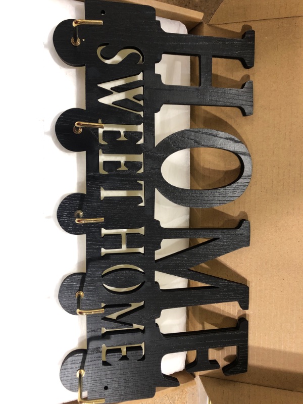 Photo 1 of Hakuna Matata Wood Key Holder, Batman Key Rack, Sweet Home Hook Hanger and Multiple Personalized Design Key Rack for Home, Entryway, Living Room, Bathroom, Kitchen (Sweet Home)
