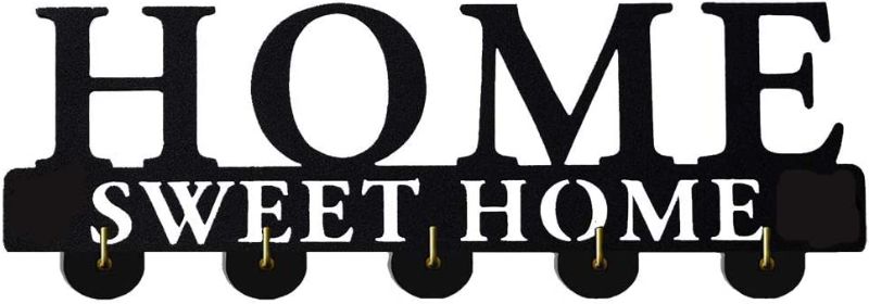 Photo 1 of Hakuna Matata Wood Key Holder, Batman Key Rack, Sweet Home Hook Hanger and Multiple Personalized Design Key Rack for Home, Entryway, Living Room, Bathroom, Kitchen (Sweet Home)
