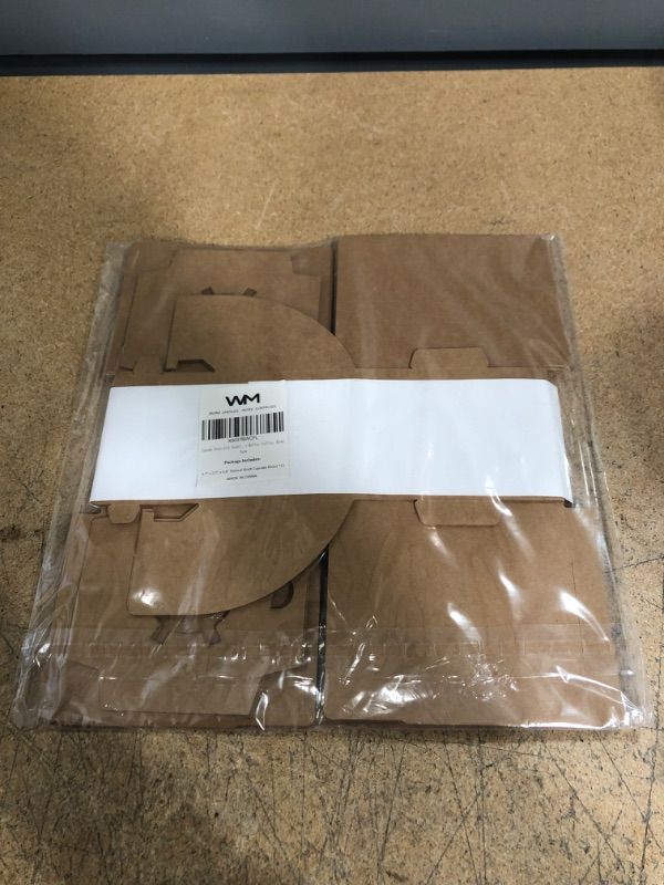 Photo 1 of WholeMy Cupcake Boxes, Tall Individual Cupcake Containers, Cupcake Carrier for Standard Jumbo Cupcakes or Muffin, 12pcs 3.7x3.7x4.8in-Brown
