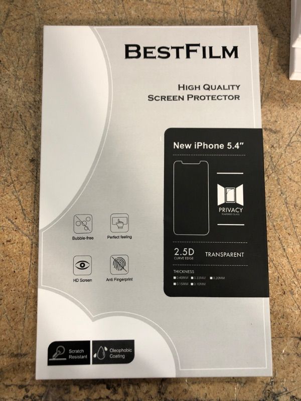 Photo 1 of [2 Pack] Privacy Tempered Glass for iPhone 13 Mini 5.4-inch, Anti-Spy Screen Pr
