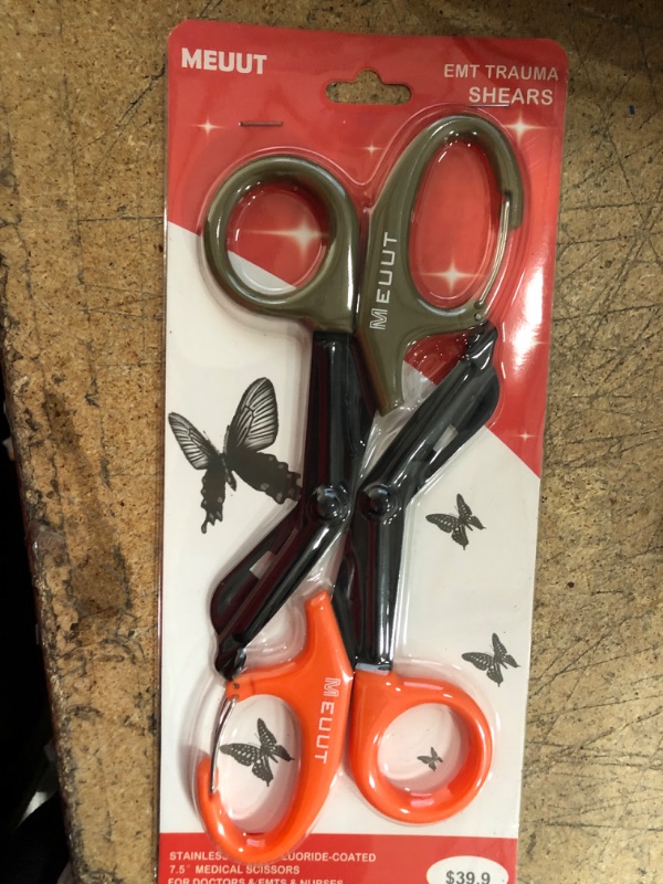 Photo 2 of 2 Pack Medical Scissors with Carabiner-7.5" Bandage Shears