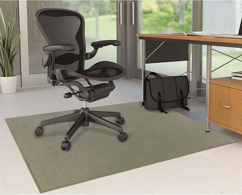 Photo 1 of Anidaroel Office Chair Mat for Hardwood and Tile Floor, 35"X47" Desk Chair Floor Mats, Computer Gaming Chair Mat for Rolling Chair, Anti-Slip Floor Protector Rug for Home Office, Brown
