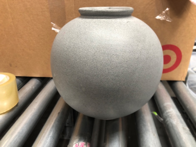 Photo 2 of 10" X 10" Round Earthenware Vase Gray - Threshold™ Designed with Studio McGee
