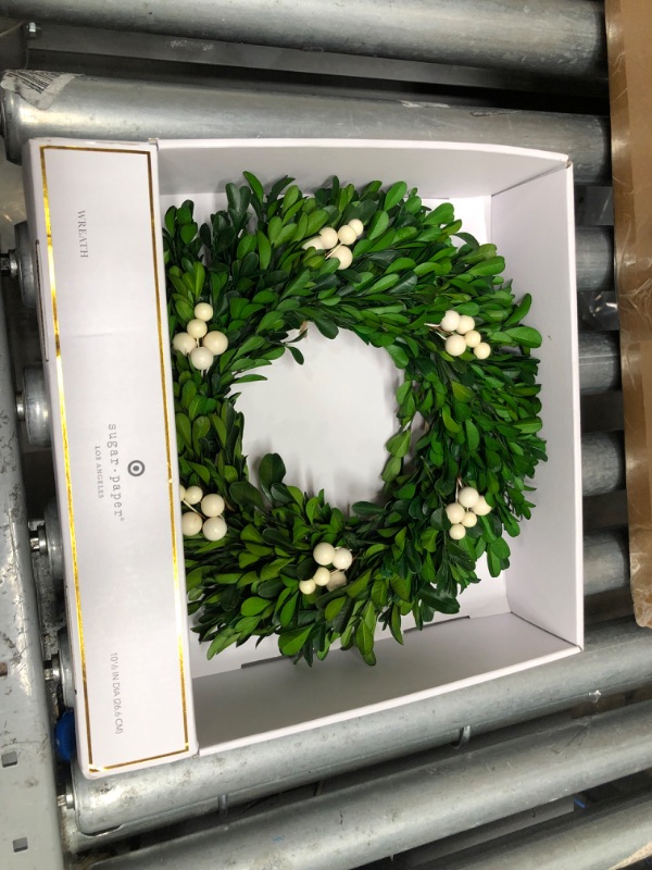 Photo 4 of 10.5 Preserved Boxwood Wreath - Sugar Paper + Target
