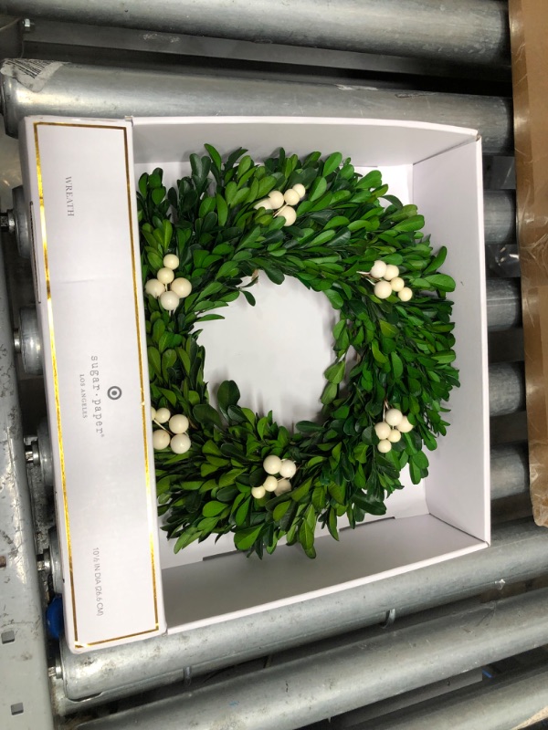 Photo 1 of 10.5 Preserved Boxwood Wreath - Sugar Paper + Target