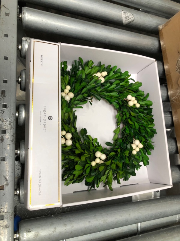 Photo 3 of 10.5 Preserved Boxwood Wreath - Sugar Paper + Target
