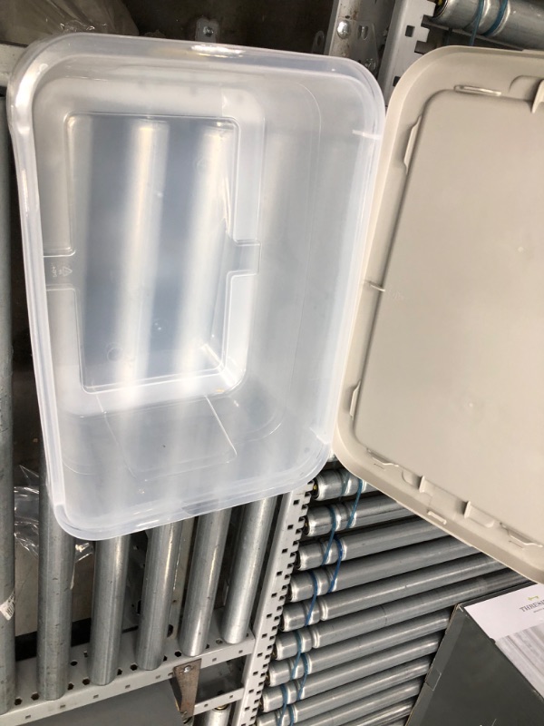 Photo 1 of 16qt Sweater Box with Spaceship Lid 2pk Gray - Room Essentials 2 PACK