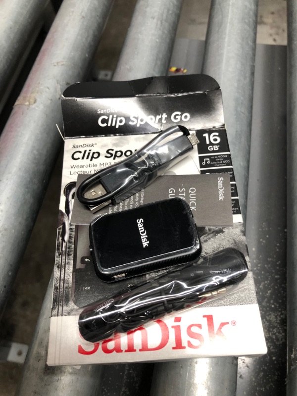 Photo 1 of SanDisk 16GB Clip Sport Go Wearable MP3 Player (Black)