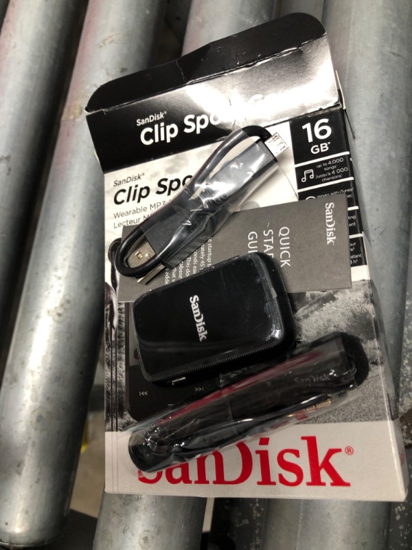 Photo 1 of SanDisk 16GB Clip Sport Go Wearable MP3 Player (Black)