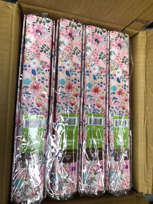 Photo 2 of 1" Ring Binder Ditsy Floral Pink - greenroom  8 PACK

