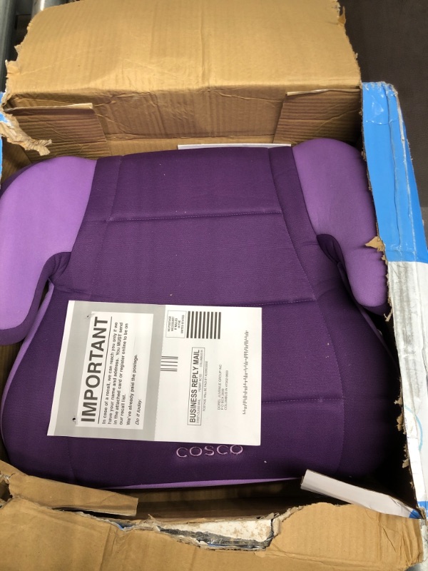 Photo 2 of Cosco Topside Child Safe Belt Positioned Backless Booster Car Seat, Purple Grape