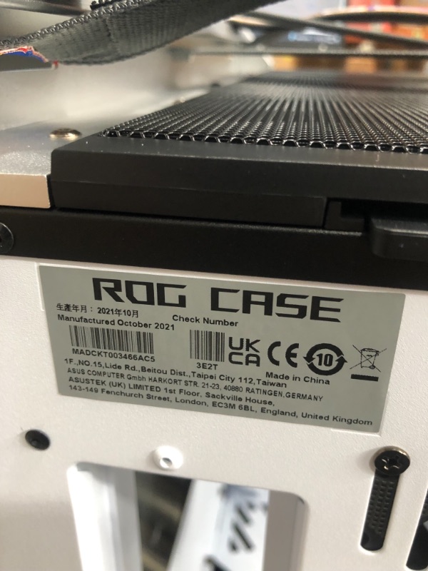 Photo 1 of ROG Strix Helios Gundam Edition RGB ATX/EATX mid-Tower Gaming case with Tempered Glass, Aluminum Frame, GPU Braces, 420mm Radiator Support, and Aura Sync
