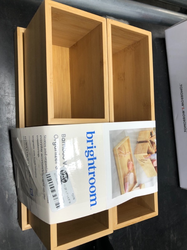 Photo 1 of 11.25" X 7" X 4.5" Modular Bamboo Vanity Organizer with Magnetic Strip - Brightroom™
