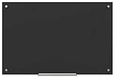 Photo 1 of DAMAGED ITEM
U Brands Glass Dry Erase Board, 23 x 35 Inches, Black Non-Magnetic Surface, Frameless - 170U00-01
