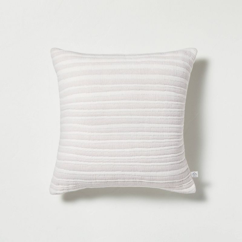 Photo 1 of 14" X 14" Uneven Stripe Throw Pillow - Hearth & Hand™ with Magnolia
