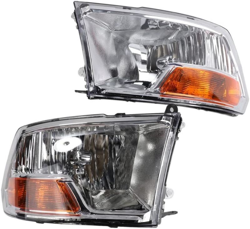 Photo 1 of 2PC Driver & Passenger Headlights Headlamps Set Replacement Compatible with Dodge 2009 2010 2011 2012 2017 Ram 1500 2010 2011 2012 Ram 2500 & 3500