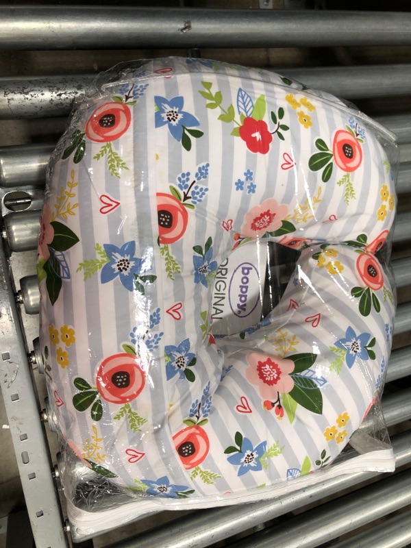 Photo 2 of Boppy Original Nursing Pillow and Positioner, Blue Pink Posy, Cotton Blend Fabric with allover fashion
