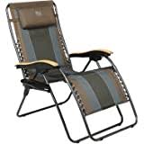 Photo 1 of Amazon Basics Outdoor Padded Adjustable Zero Gravity Folding Reclining Lounge Chair with Pillow - Beige
