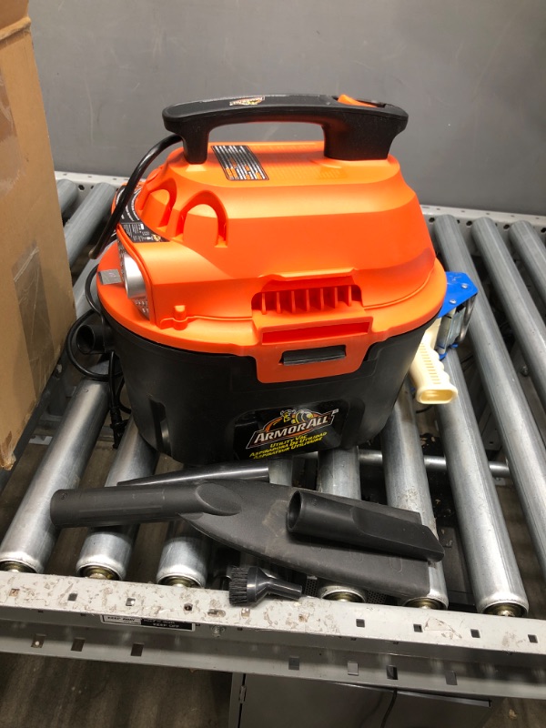 Photo 2 of Armor All, AA255 , 2.5 Gallon 2 Peak HP Wet/Dry Utility Shop Vacuum , Orange
