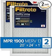 Photo 1 of 2 pack Filtrete 20 x 24 x 1