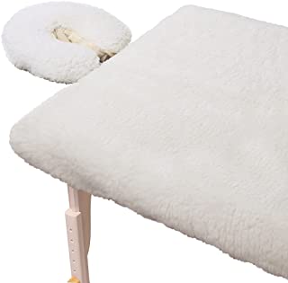 Photo 1 of ForPro Comfy Soft Luxury Fleece Massage Pad Set, Extra Soft, Hypoallergenic, for Massage Tables, Includes Massage Table Pad and Face Rest Cover, Natural, 32” W x 74” L x 5” D