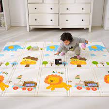 Photo 1 of Bammax Play Mat, Folding Mat Baby Crawling Mat Kids Playmat Waterproof Non Toxic Anti-Slip Mat for Babies, Infants, Toddlers, 70"
