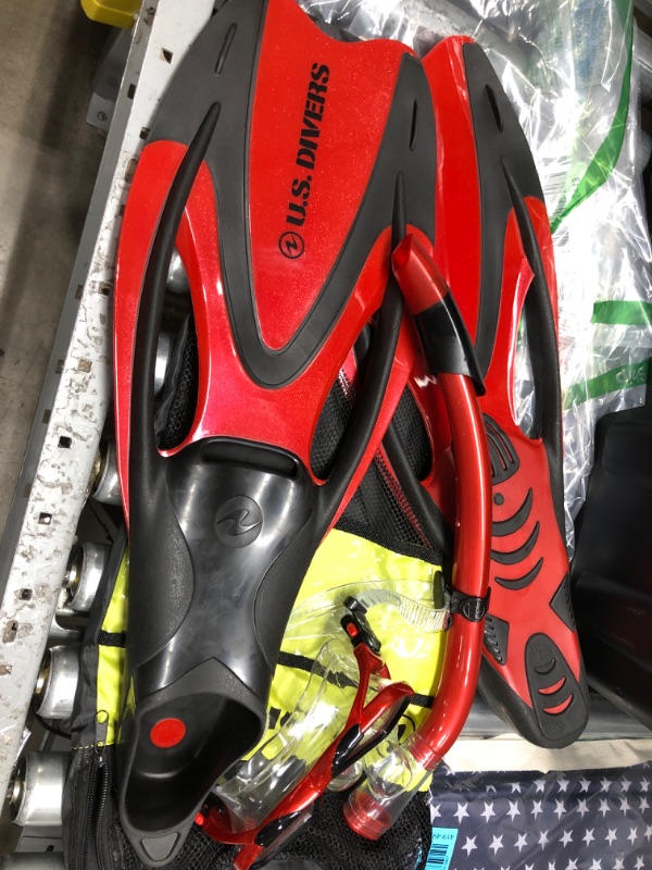 Photo 2 of U.S. Divers Adult Cozumel Mask/Seabreeze II Snorkel/Proflex Fins/Gearbag
