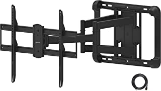 Photo 1 of Amazon Basics Heavy-Duty Extension Dual Arm, Full Motion Articulating TV Mount for 37-80 inch TVs up to 132 lbs, fits LED LCD OLED Flat Curved Screens
