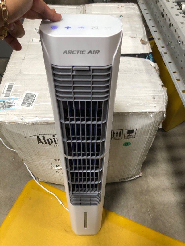 Photo 3 of Arctic Air Tower 2.0 Evaporative Air Cooler - Large Area Room Cooling, 4 Speed Settings, Quiet Oscillation, Space-Saving, Perfect for Bedroom, Living Room, Office & More
