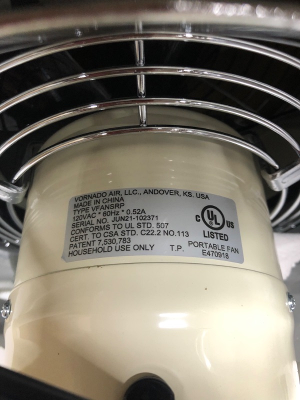 Photo 1 of Vornado VFan Pedestal Vintage Air Circulator, White.
