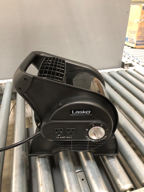 Photo 2 of Lasko U12104 High Velocity Pro Pivoting Utility Fan for Cooling, Ventilating, Exhausting and Drying at Home, Job Site and Work Shop, Black 12104 12.2 x 9.6 x 12.3 inches
