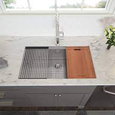 Photo 1 of 32" x 19" Undermount Kitchen Sink with Basket Strainer
